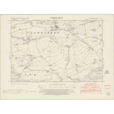 1949 Map of Flintshire V.NW, 1953 Print