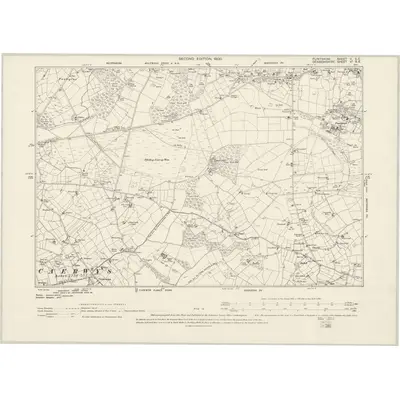 1898 Map of Flintshire V.SE, 1900 Print