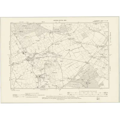 1898 Map of Flintshire V.SW, 1900 Print