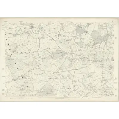 1870 Map of Flintshire V, 1878 Print