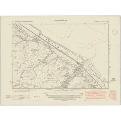 1938 Map of Flintshire VI.NW, 1948 Print