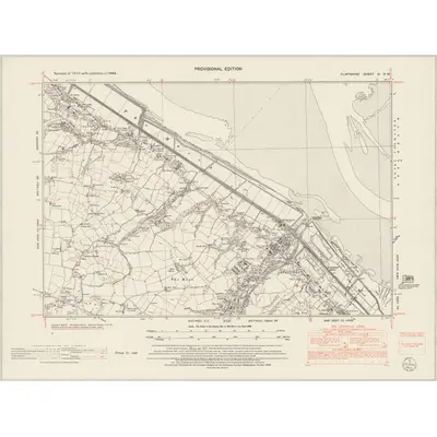 1949 Map of Flintshire VI.NW, 1953 Print