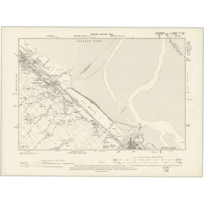 1898 Map of Flintshire VI.SE, 1900 Print