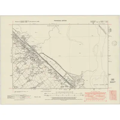 1938 Map of Flintshire VI.SE, 1948 Print