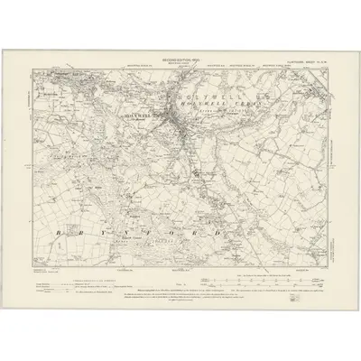 1898 Map of Flintshire VI.SW, 1900 Print