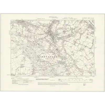 1910 Map of Flintshire VI.SW, 1931 Print