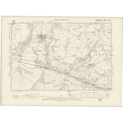 1898 Map of Flintshire VIII.NE, 1900 Print