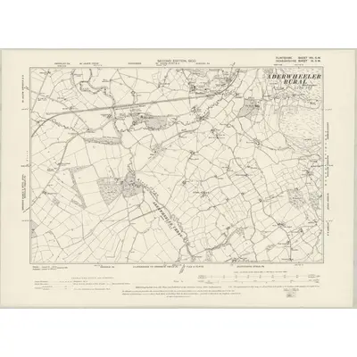 1898 Map of Flintshire VIII.SW, 1900 Print
