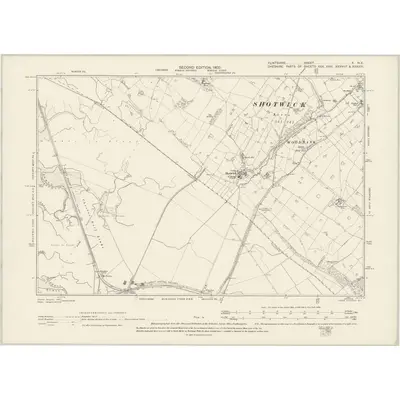 1897 Map of Flintshire X.NE, 1900 Print
