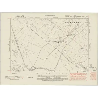 1938 Map of Flintshire X.NE, 1949 Print
