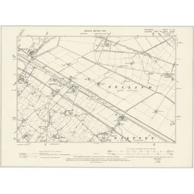 1897 Map of Flintshire X.SE, 1900 Print