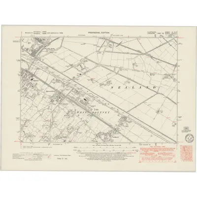 1938 Map of Flintshire X.SE, 1949 Print