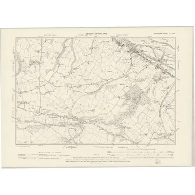 1898 Map of Flintshire X.SW, 1900 Print