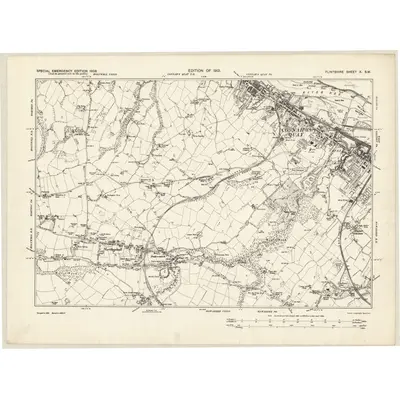 1938 Map of Flintshire X.SW, 1939 Print