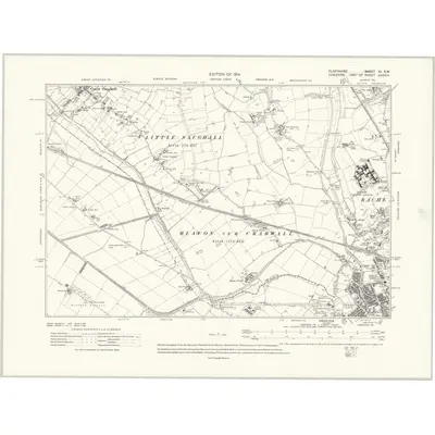1909 Map of Flintshire XI.SW, 1914 Print
