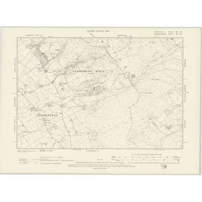 1898 Map of Flintshire XII.NE, 1900 Print