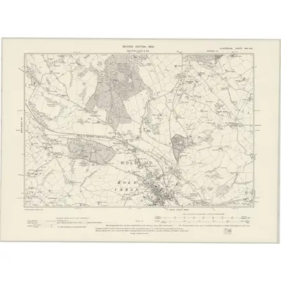 1898 Map of Flintshire XIII.NE, 1900 Print