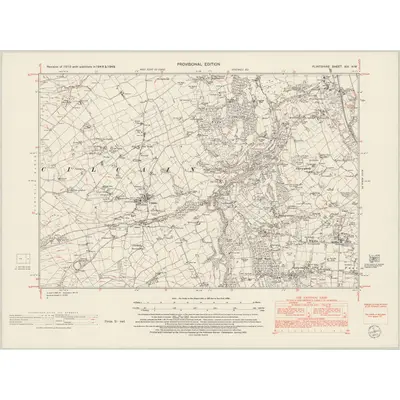 1948 Map of Flintshire XIII.NW, 1953 Print