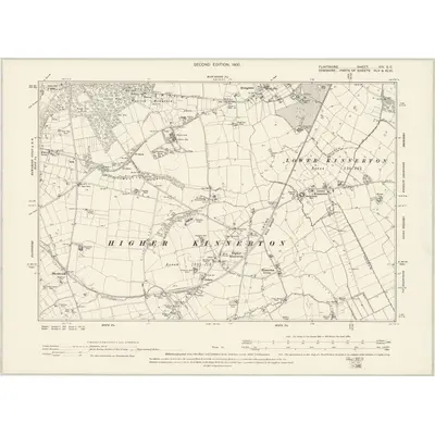 1897 Map of Flintshire XIV.SE, 1900 Print