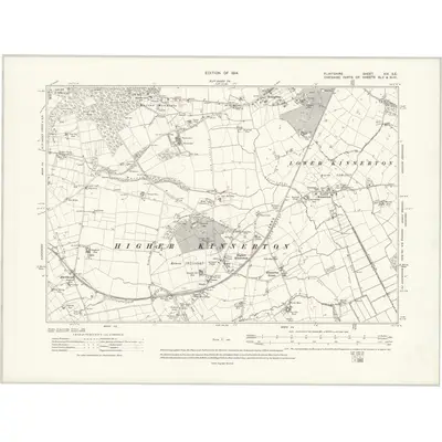 1909 Map of Flintshire XIV.SE, 1914 Print