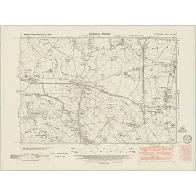 1938 Map of Flintshire XIV.SW, 1949 Print