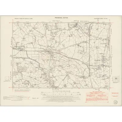 1948 Map of Flintshire XIV.SW, 1954 Print