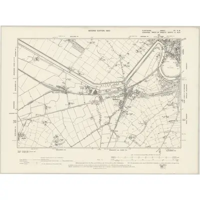 1898 Map of Flintshire XV.NW, 1900 Print