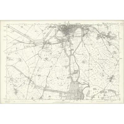 1869 Map of Flintshire XV, 1871 Print