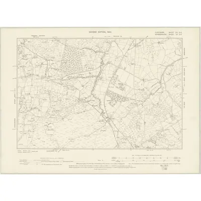 1898 Map of Flintshire XVI.SE, 1900 Print