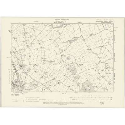 1898 Map of Flintshire XVII.NE, 1900 Print