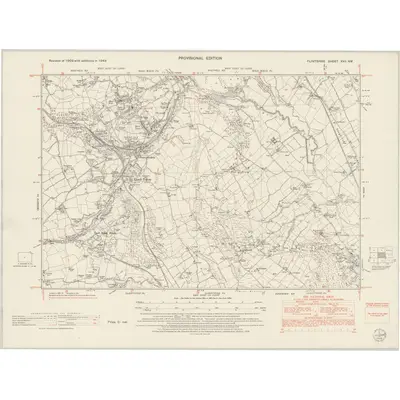 1949 Map of Flintshire XVII.NW, 1954 Print