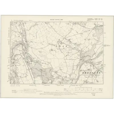 1897 Map of Flintshire XVII.SE, 1900 Print