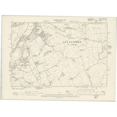 1897 Map of Flintshire XVIIa.SW, 1900 Print