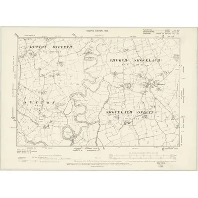1897 Map of Flintshire XX.SE, 1900 Print