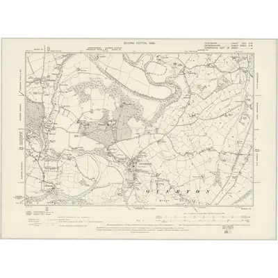 1898 Map of Flintshire XXII.SW, 1900 Print