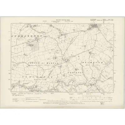 1897 Map of Flintshire XXIII.NW, 1900 Print