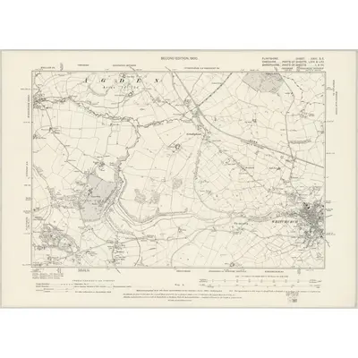 1897 Map of Flintshire XXIII.SE, 1900 Print