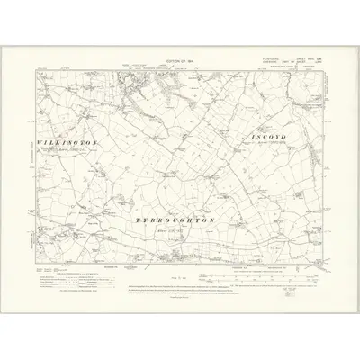 1909 Map of Flintshire XXIII.SW, 1914 Print