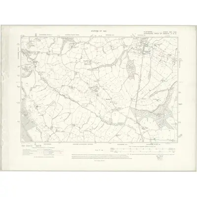 1909 Map of Flintshire XXV.NW, 1915 Print