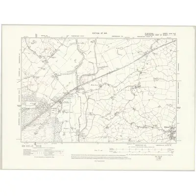 1909 Map of Flintshire XXVI.NE, 1914 Print
