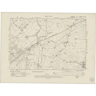 1909 Map of Flintshire XXVI.NE, 1949 Print
