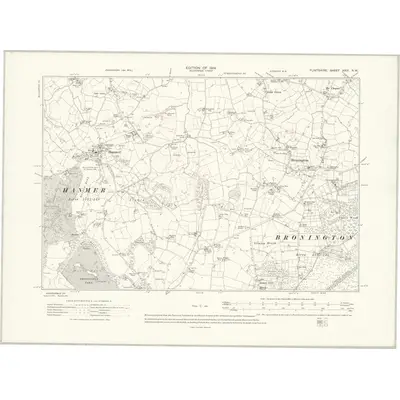 1909 Map of Flintshire XXVI.NW, 1914 Print