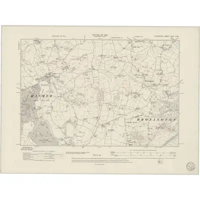 1909 Map of Flintshire XXVI.NW, 1949 Print
