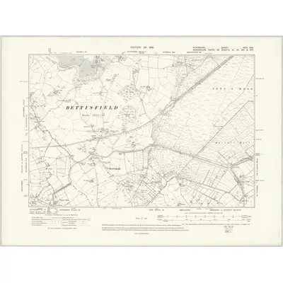 1909 Map of Flintshire XXVI.SW, 1915 Print