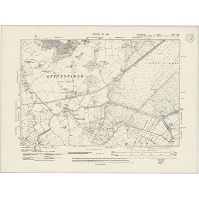 1909 Map of Flintshire XXVI.SW, 1948 Print