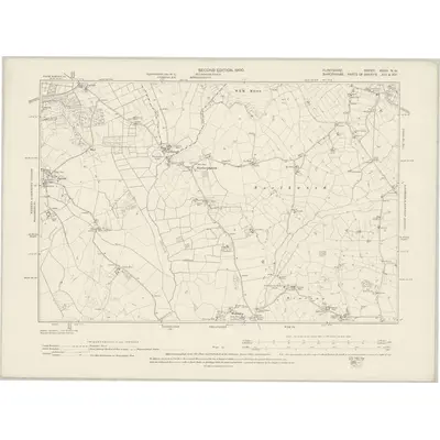 1898 Map of Flintshire XXVII.NW, 1900 Print