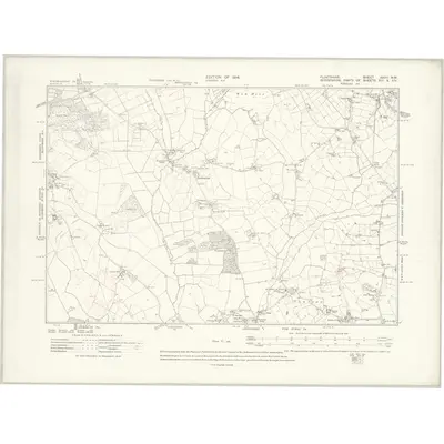 1909 Map of Flintshire XXVII.NW, 1914 Print