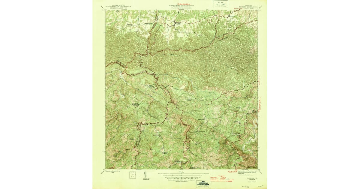 Old Maps of Parcelas Márquez, Jayuya for Academic Research | Pastmaps