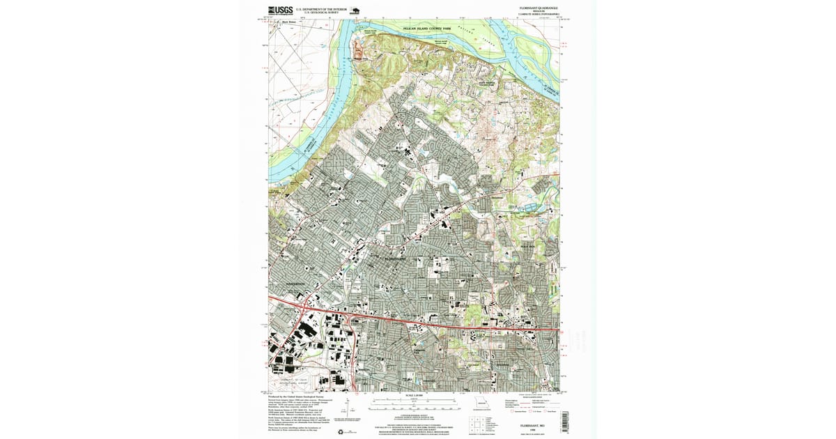 1998 Map of Florissant, MO — High-Res | Pastmaps