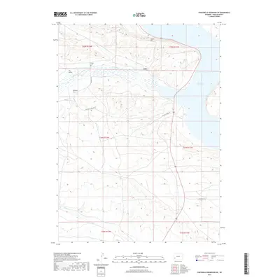 2017 Map of Fontenelle Reservoir SW, 2017 Print